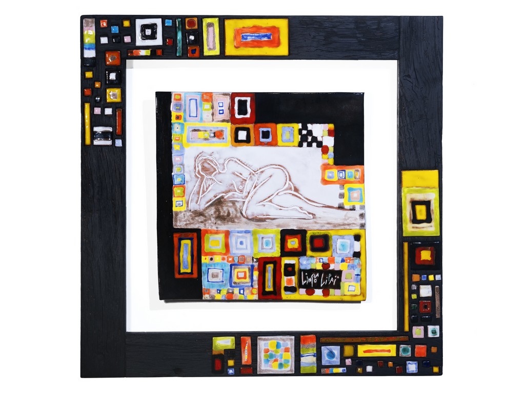 Tableau en céramique émaillée 