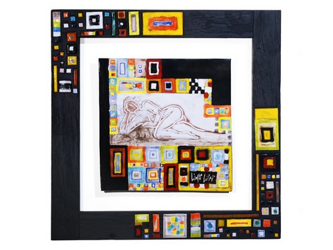 Tableau en céramique émaillée 